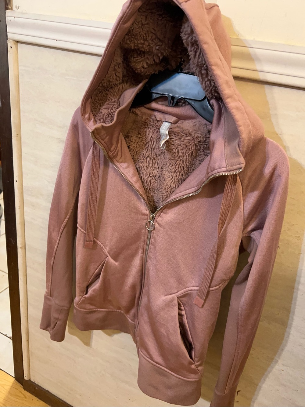Athleta Triumph Luxe Shine Hoodie, Soft Faux-Fur Sherpa Lining - Picture 4 of 13